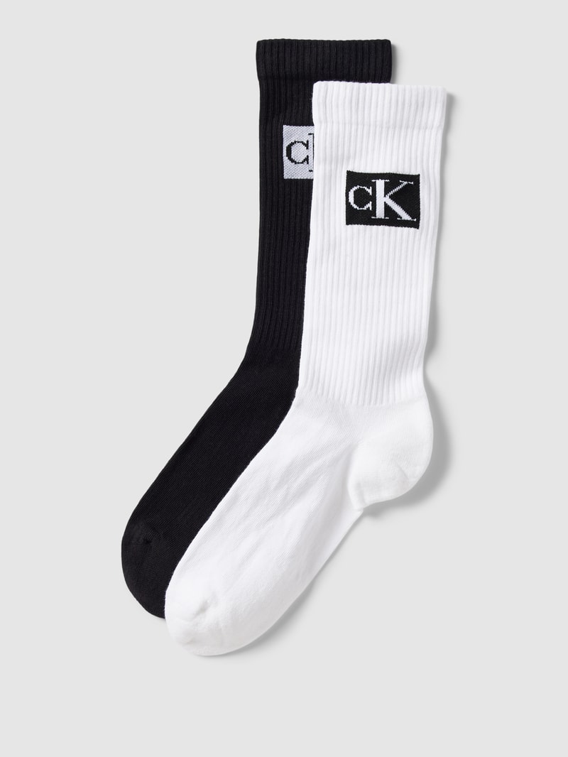 Socken mit Logo-Stitching im 2er-Pack in weiss