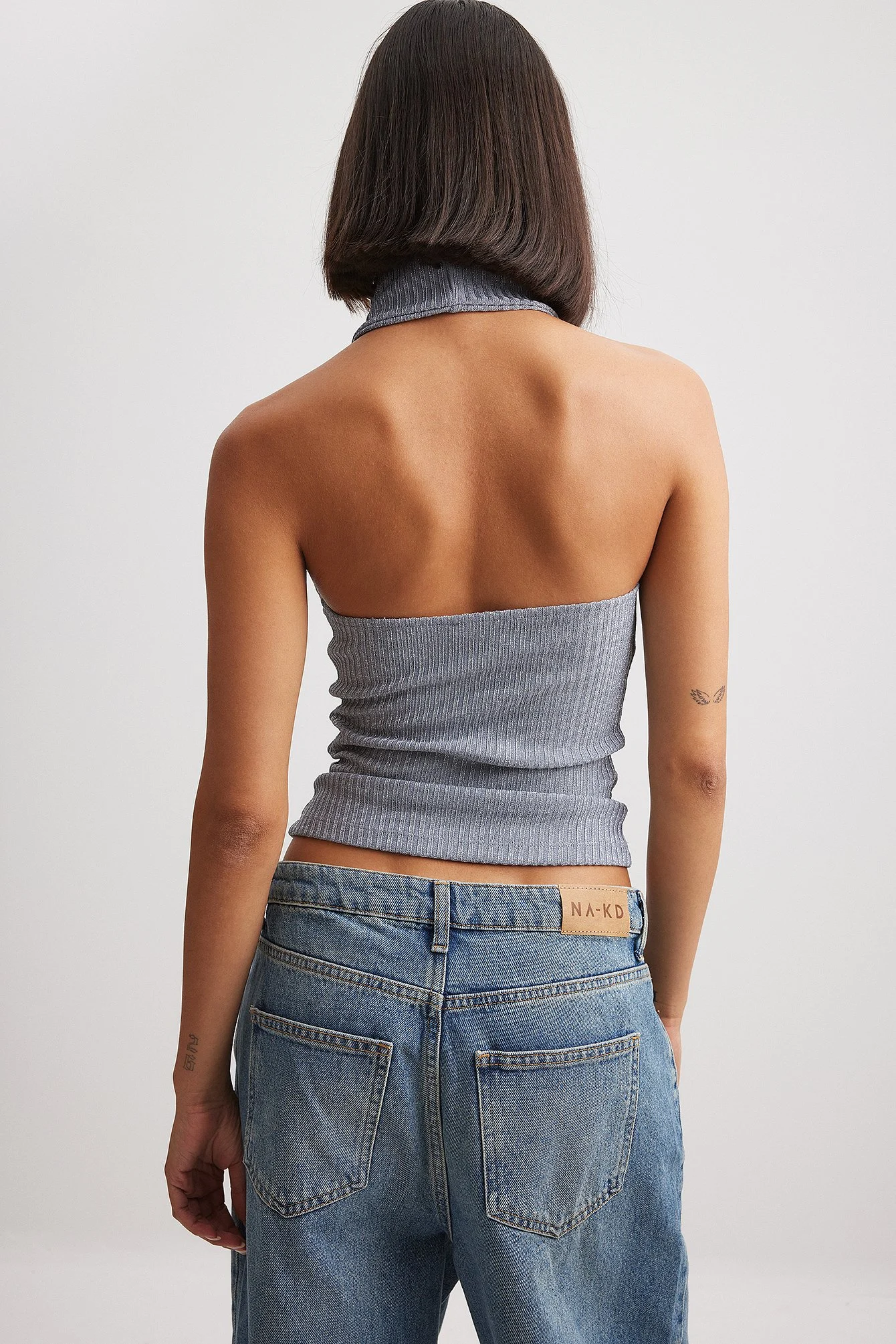 Neckholder-Glitter-Oberteil