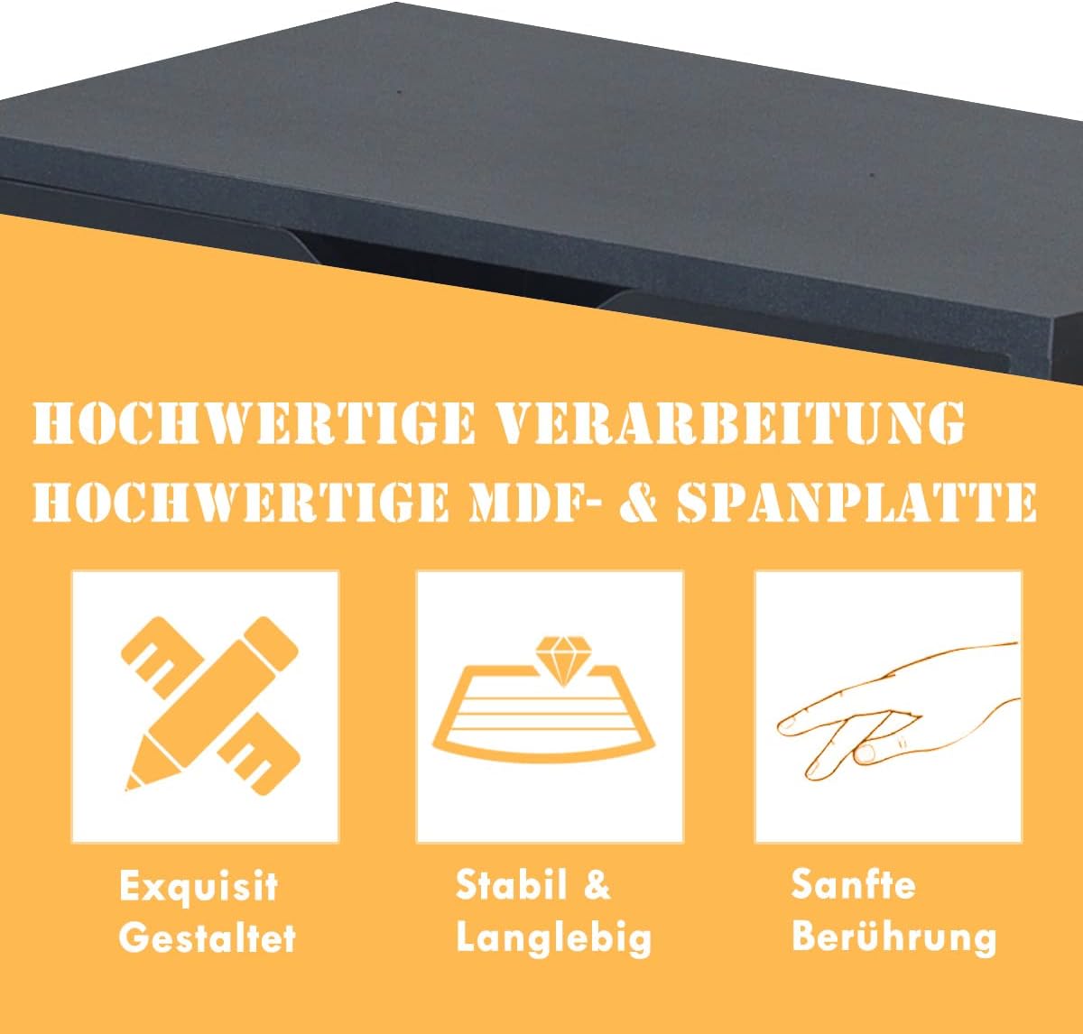 Costway COSTWAY Bücherregal, Standregal mit 2 Schubladen & 2 Ablagen