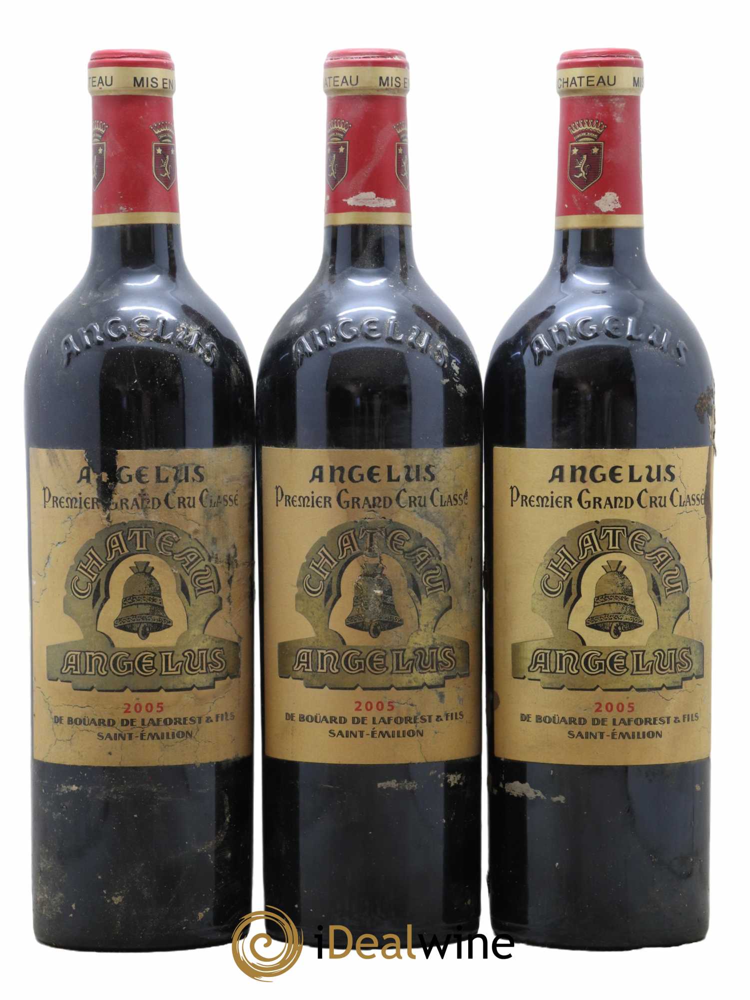Château Angélus 1er Grand Cru Classé A  2005 - Lot de 3 Bouteilles