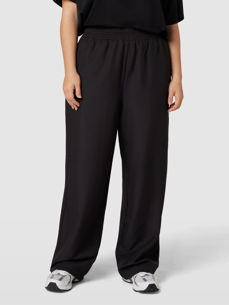 PLUS SIZE Sweatpants mit elastischem Bund Modell 'CARTHEA' in schwarz