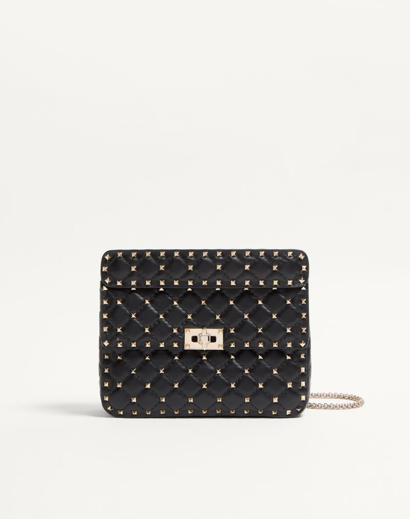 Bolsa média Rockstud Spike em couro napa.