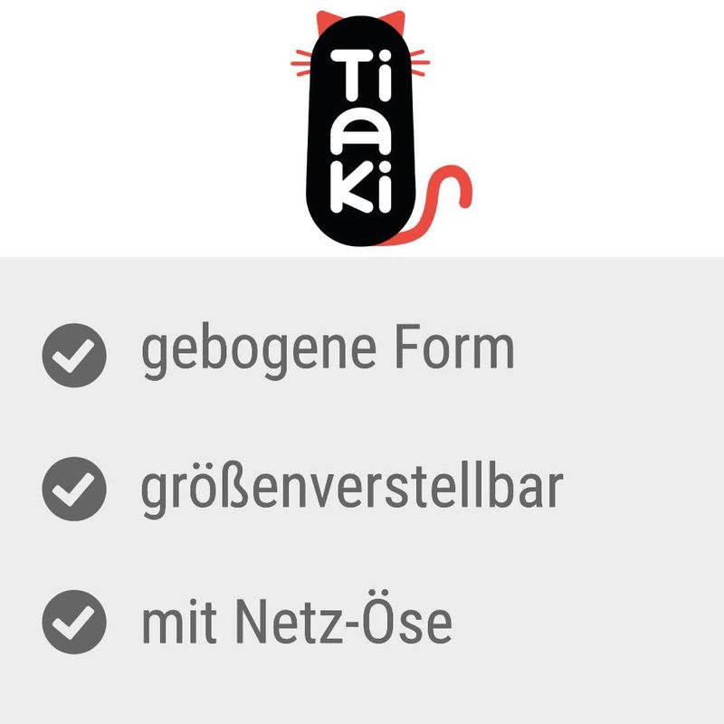 TIAKI Gebogene Teleskopstange für Katzennetze