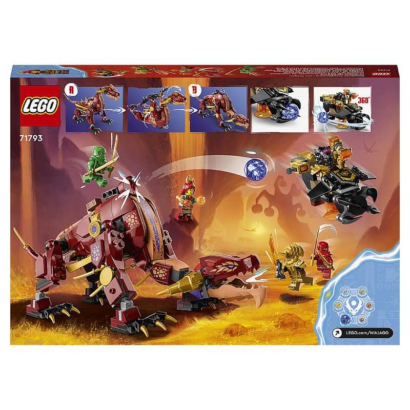 71793 Le dragon de lave transformable de heatwave, LEGO Ninjago