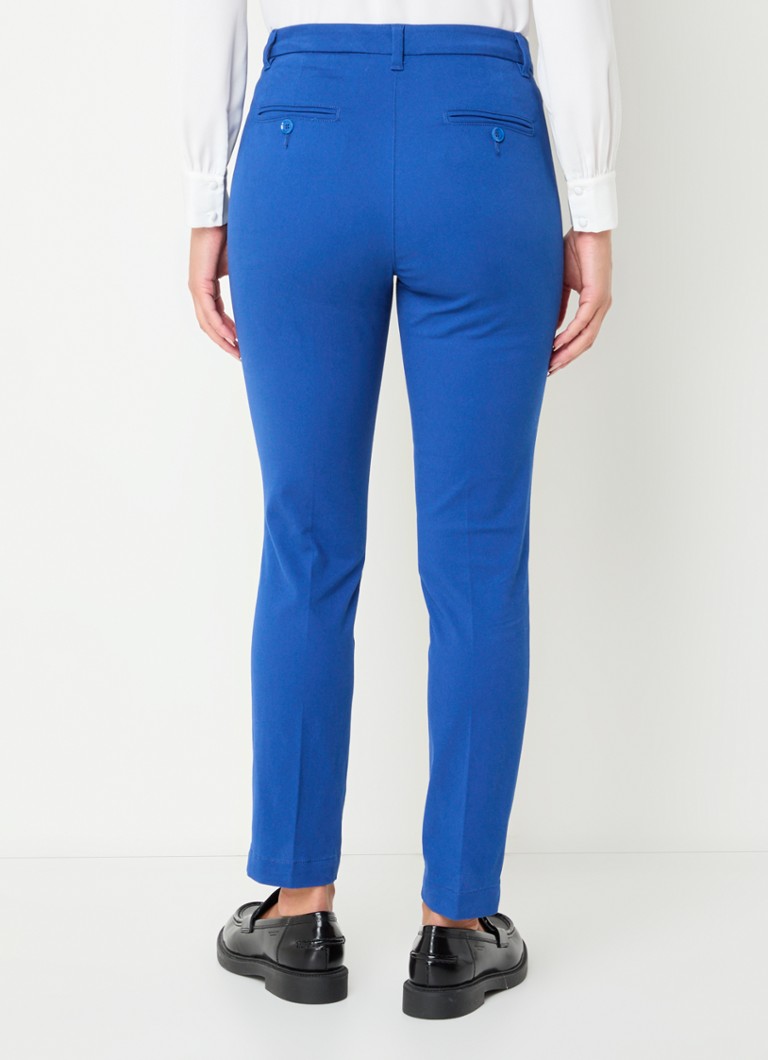 Benetton Mid waist slim fit chino with side pockets