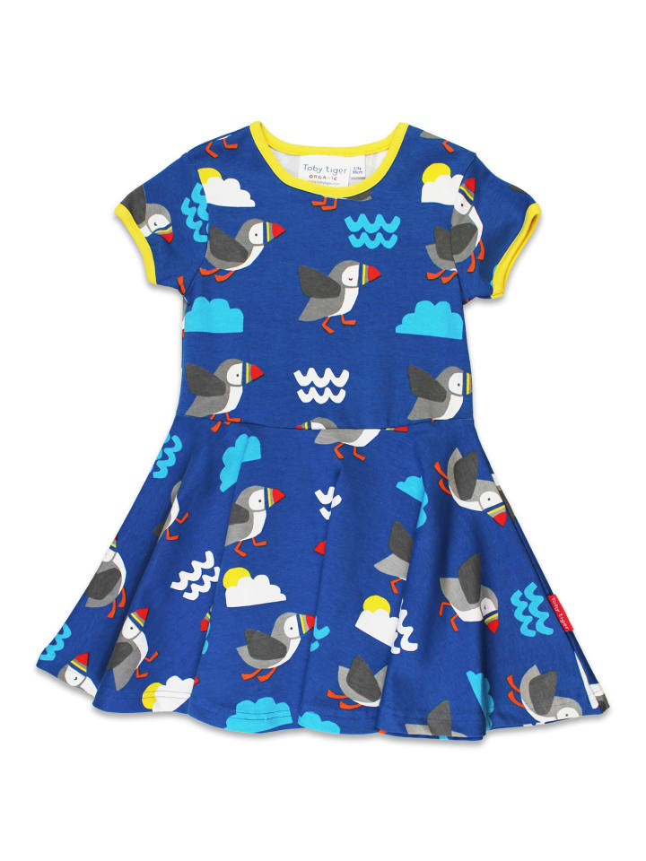 Toby Tiger Skaterkleid mit Papageientaucher Print in blau günstig kaufen