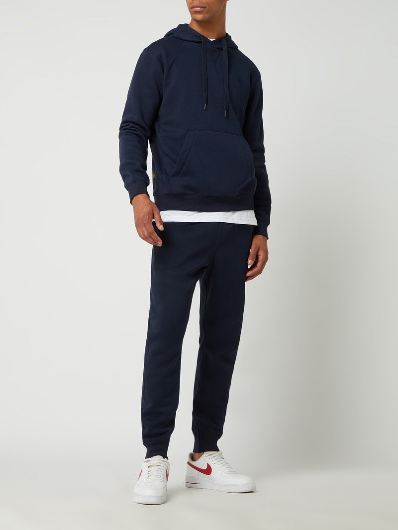 Hoodie mit Känguru-Tasche in marineblau