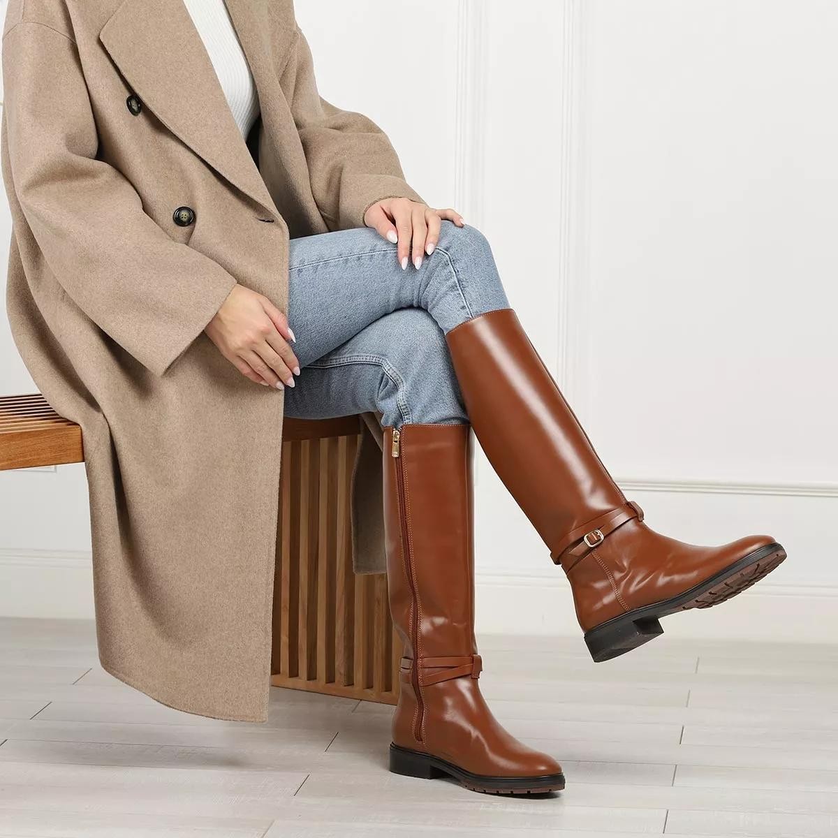 TOMMY HILFIGER Stiefeletten braun Stiefel