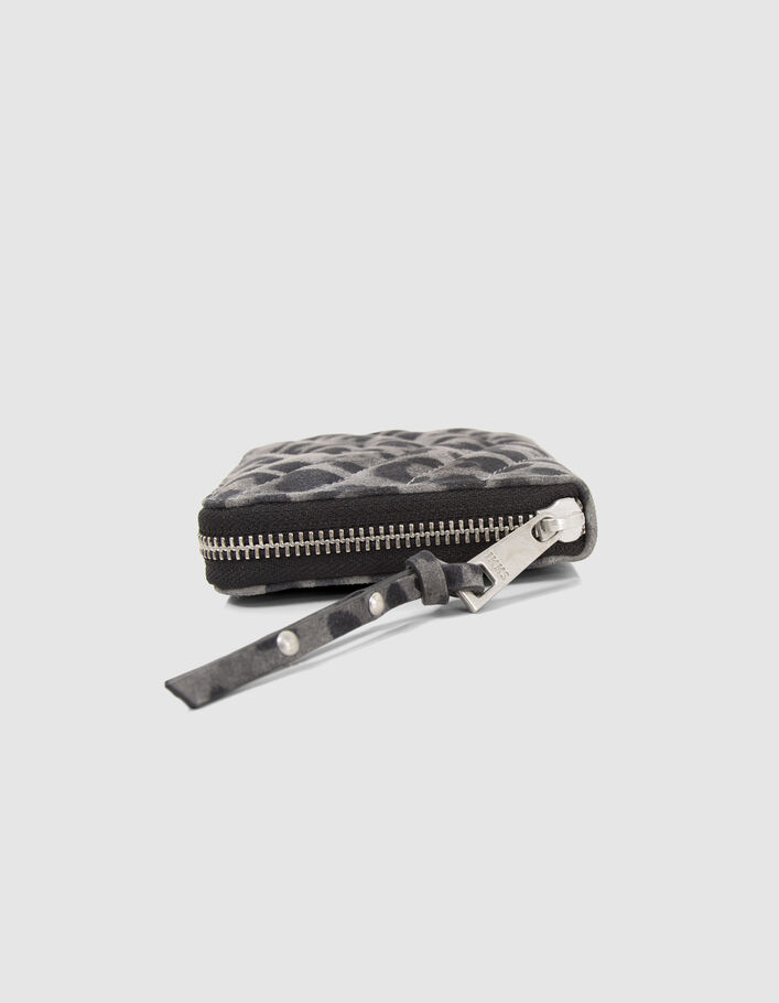 Portefeuille 1440 mini Compagnon gris léopard Femme