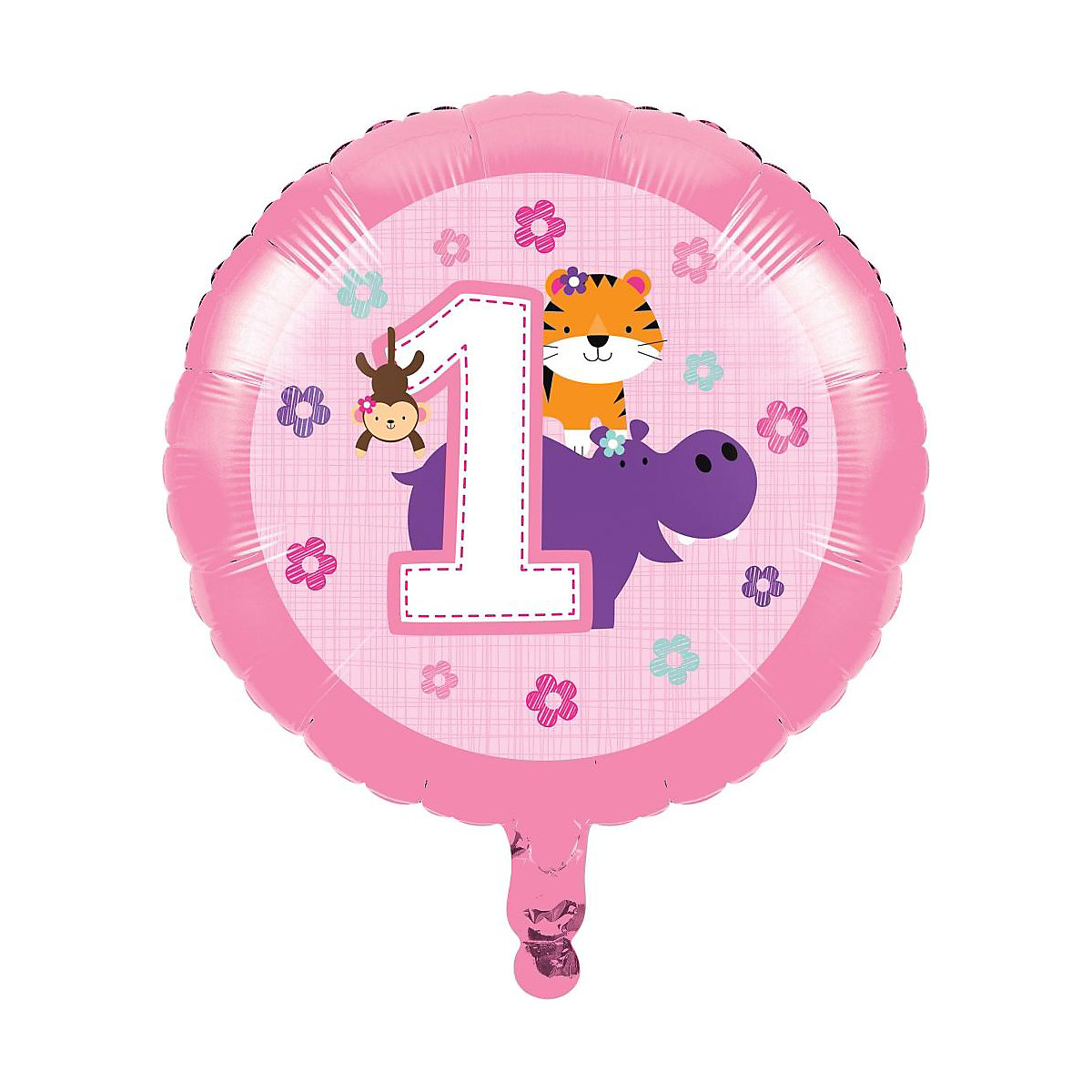 Folienballon Mein 1. Geburtstag Mädchen, 46 cm