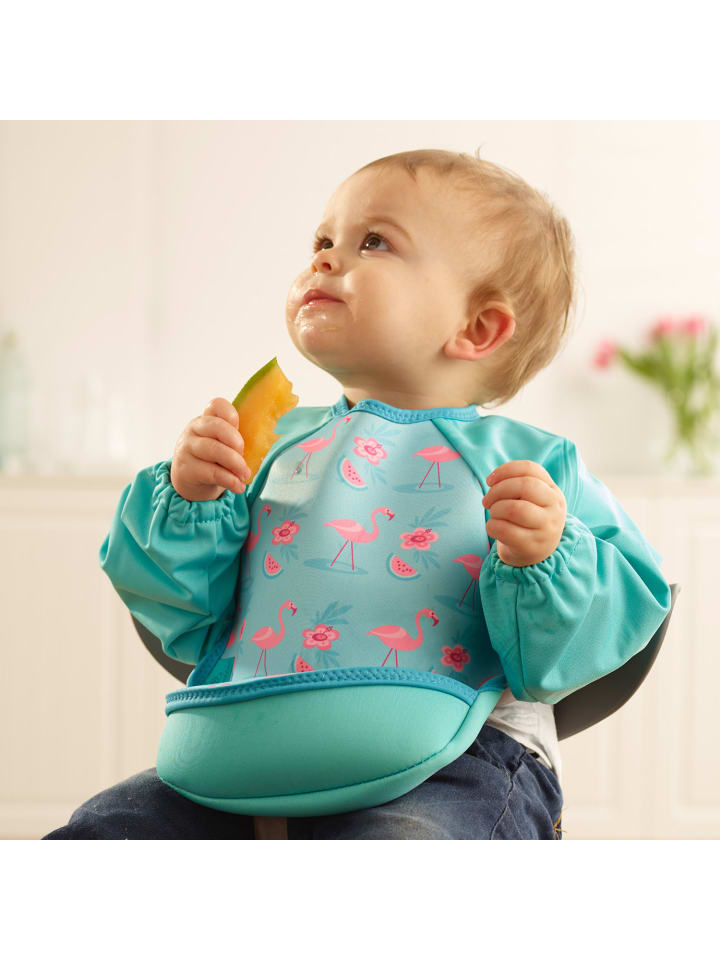 Bibetta Lätzchen mit Raglanärmeln Neopren-Lätzchen Flamingos günstig kaufen onesize