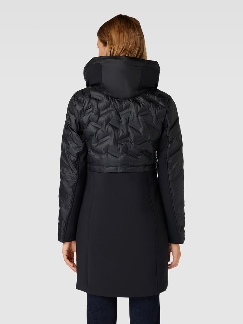 Hybridjacke mit Prägungen in schwarz