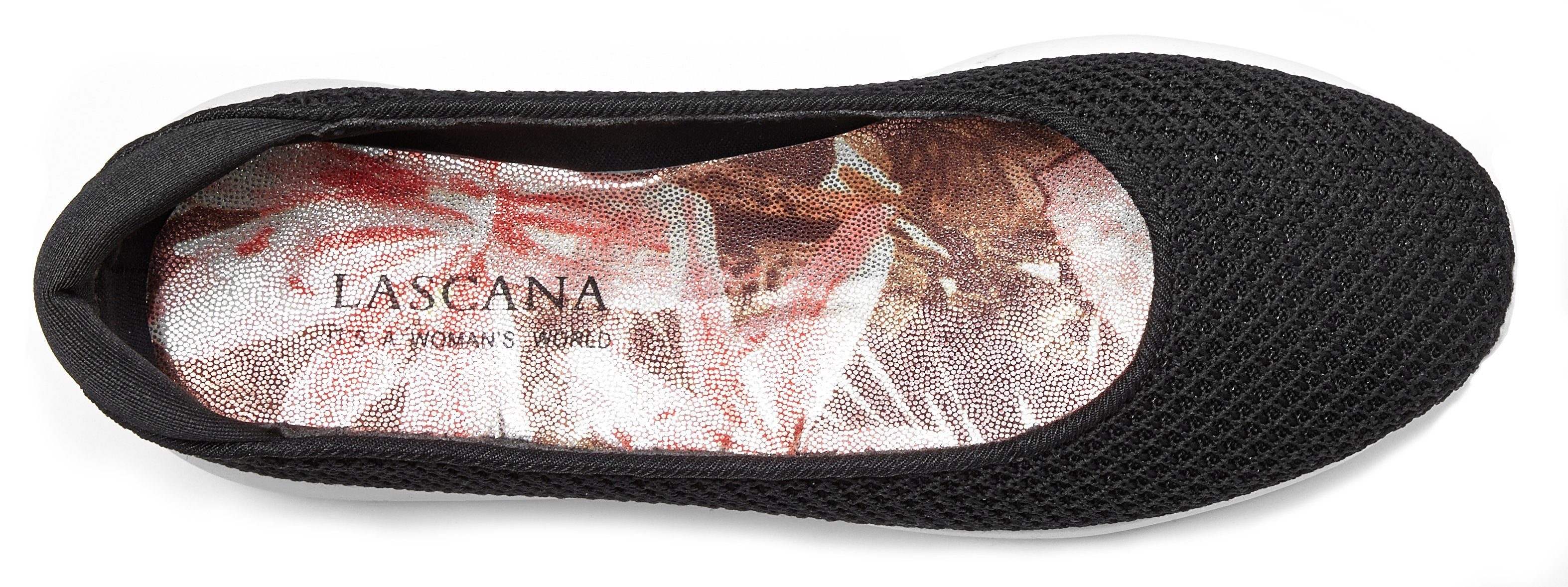 LASCANA Ballerina Freizeitschuh, Slipper, Halbschuh, Sneaker Slip-In, leichte Mesh-Optik
