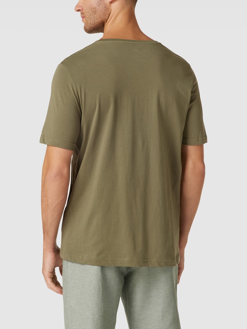 T-Shirt mit Logo-Print in olivgrün