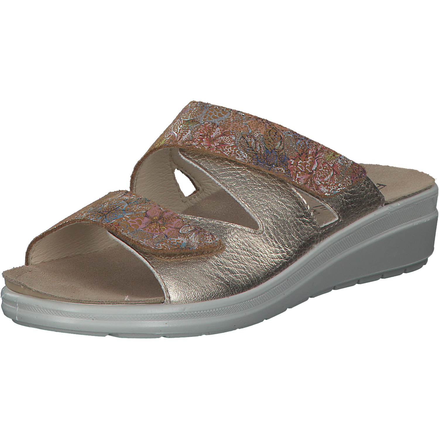 Rohde 5735, Pantoletten, Damen, Beige (Gold Blume)