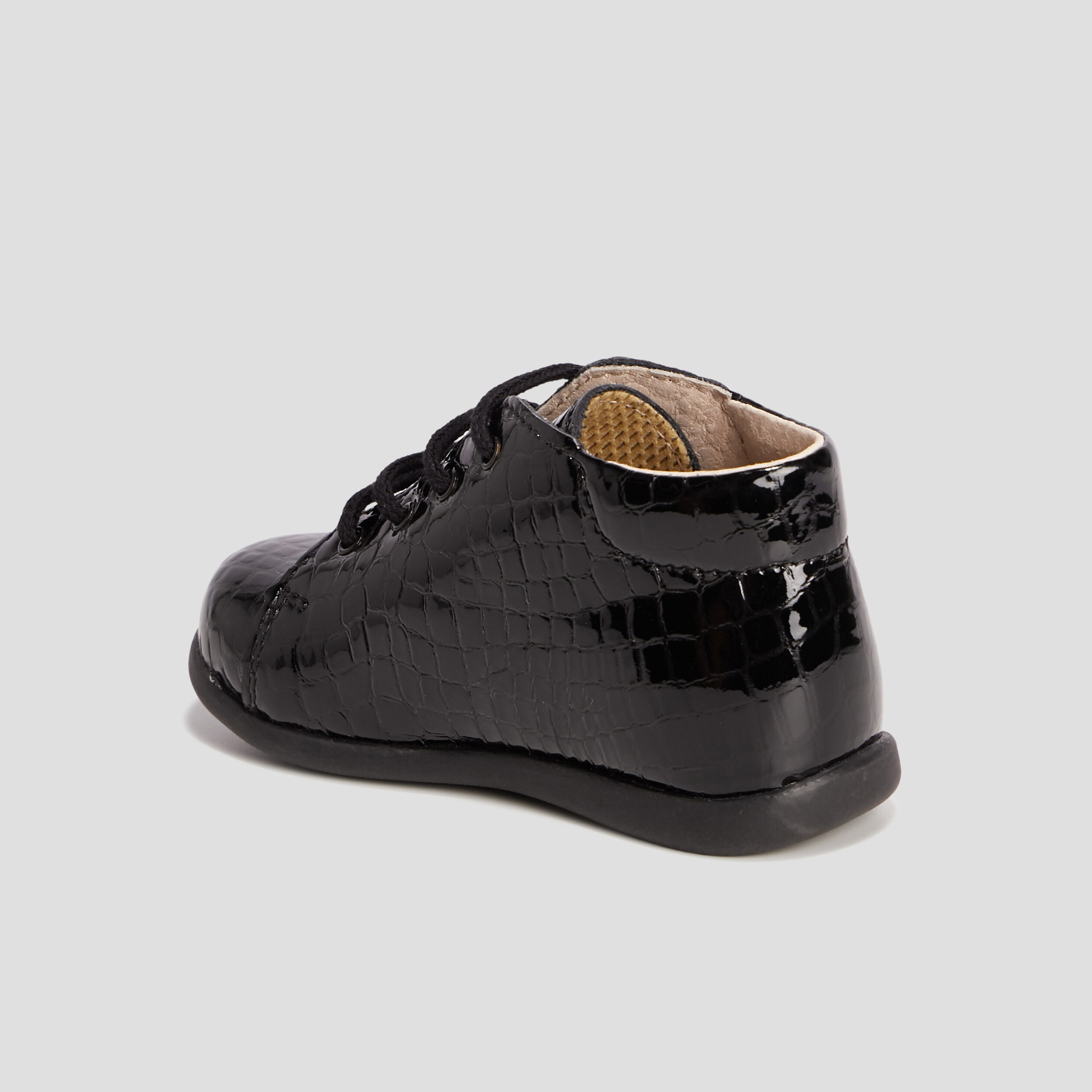 Chaussures vernies en cuir noir bébé fille | La Halle