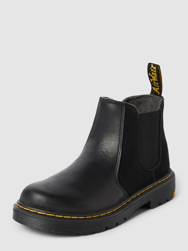 Chelsea Boots mit Label-Details in schwarz