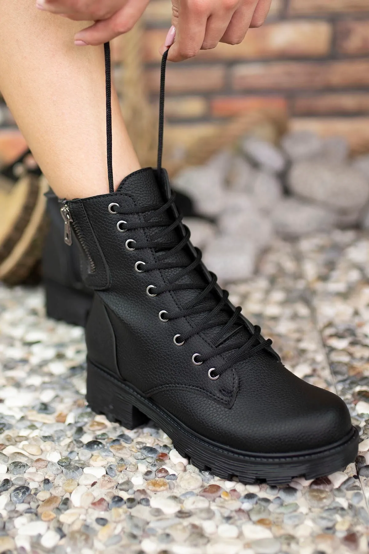 Riccon  Schwarze Damenstiefel 001260