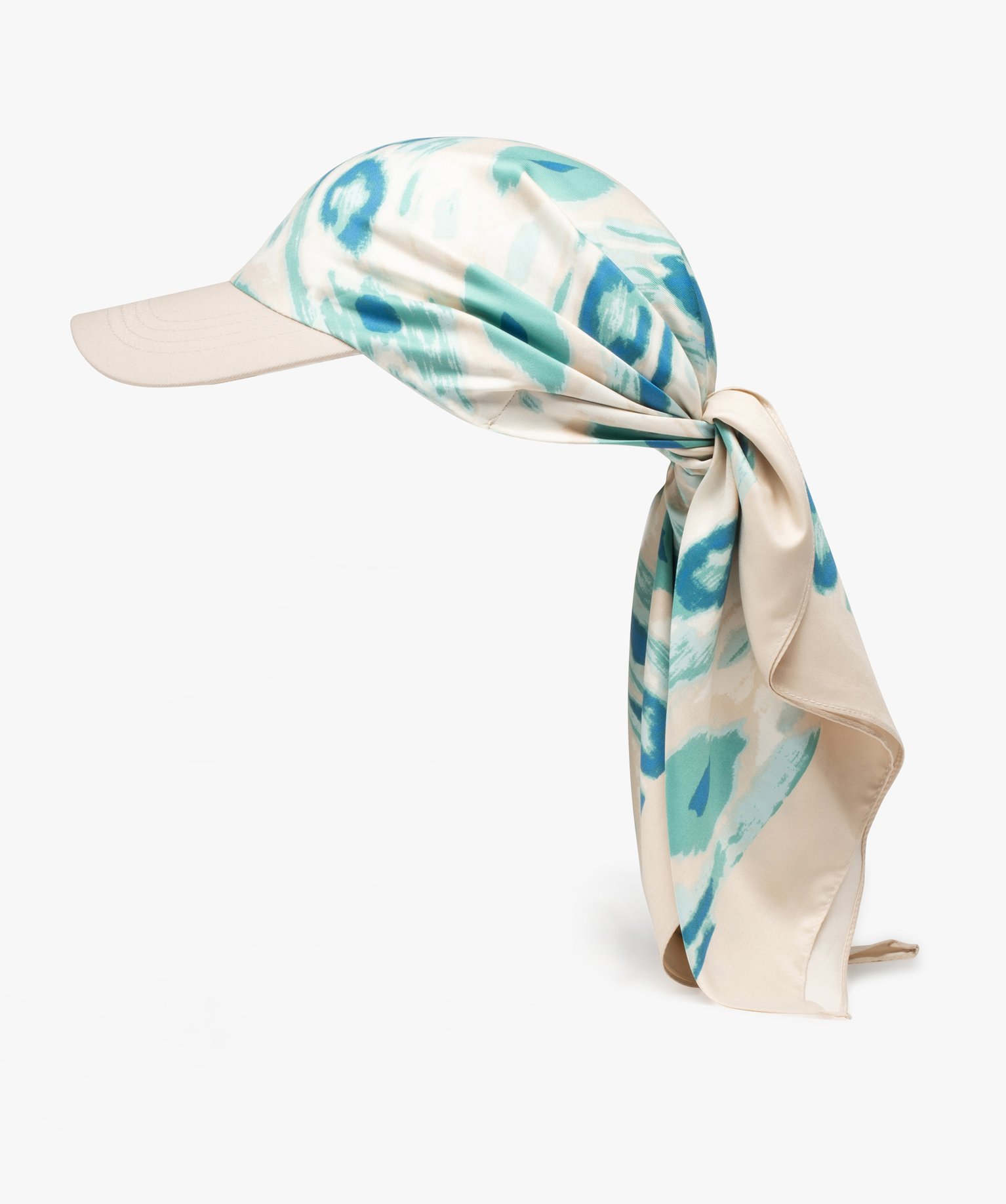 Foulard visière imprimé femme bleu | GEMO