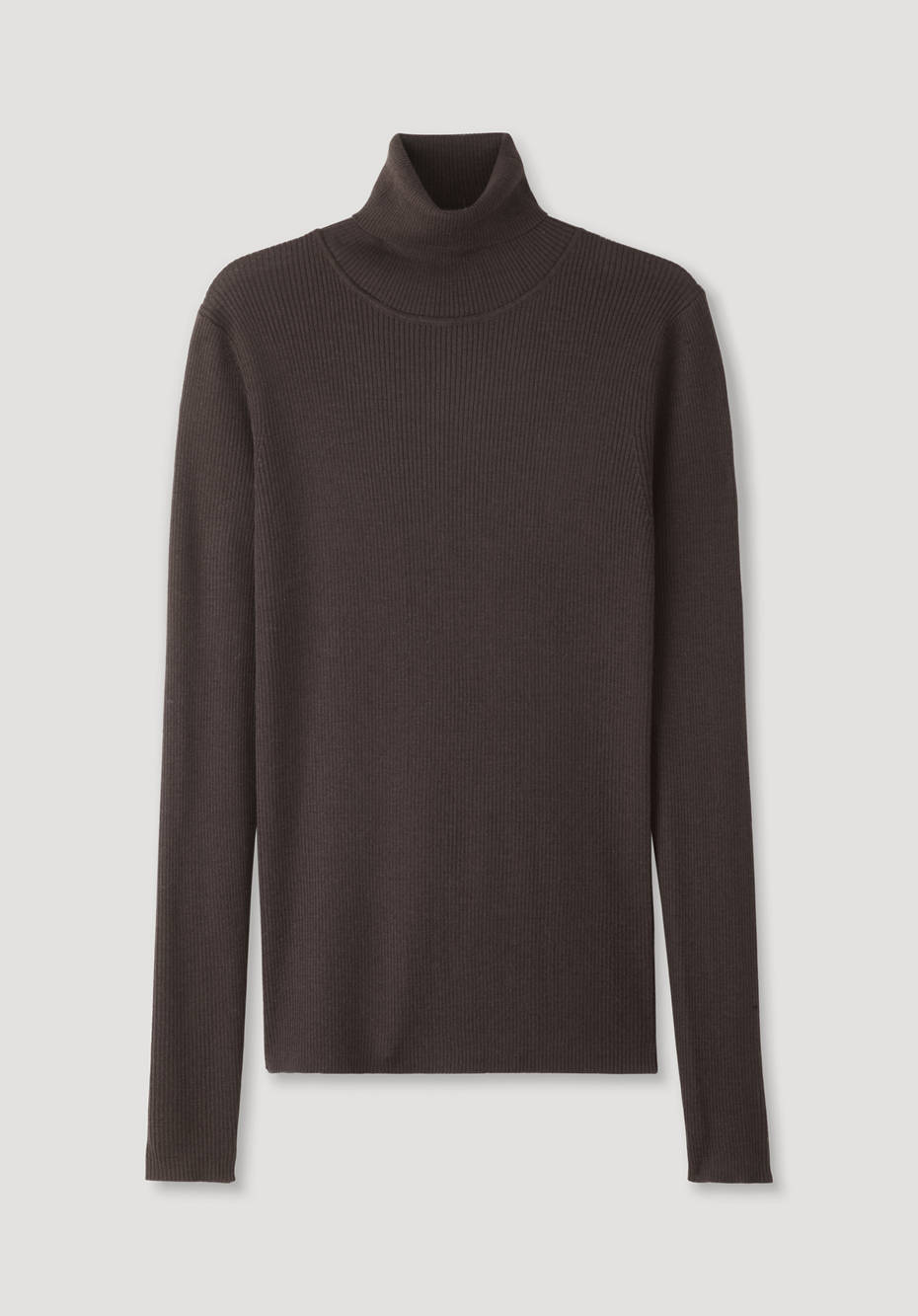 Rollkragenpullover aus Bio-Merinowolle mit Seide