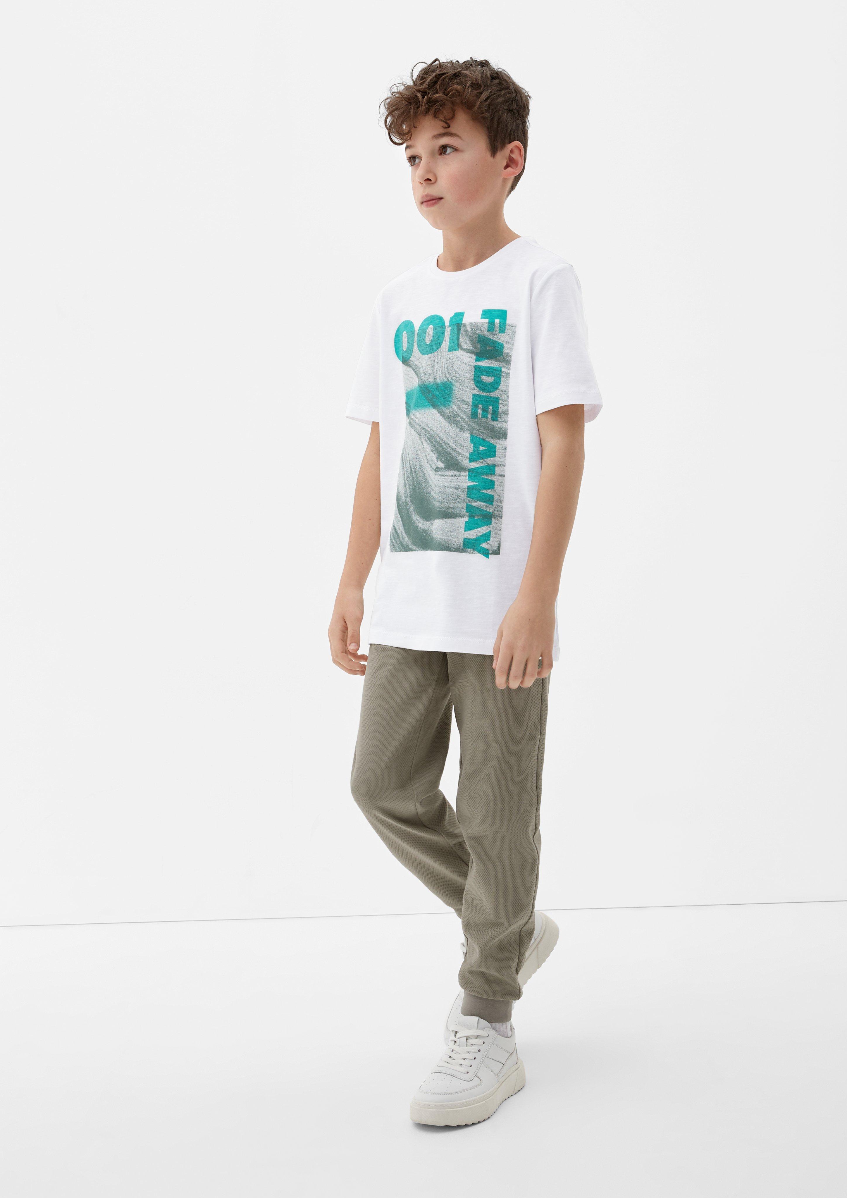 T-Shirt mit Flammgarnstruktur  2130507-0100