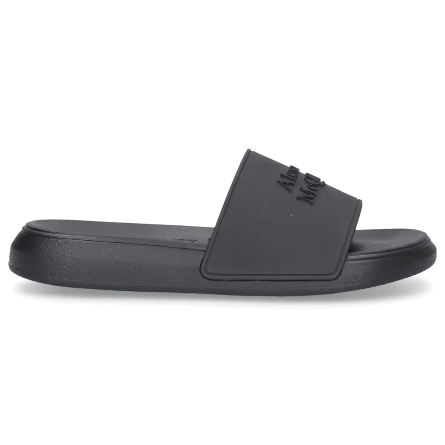 Alexander McQueen - Badeschuhe POOL SLIDE Kautschuk - schwarz