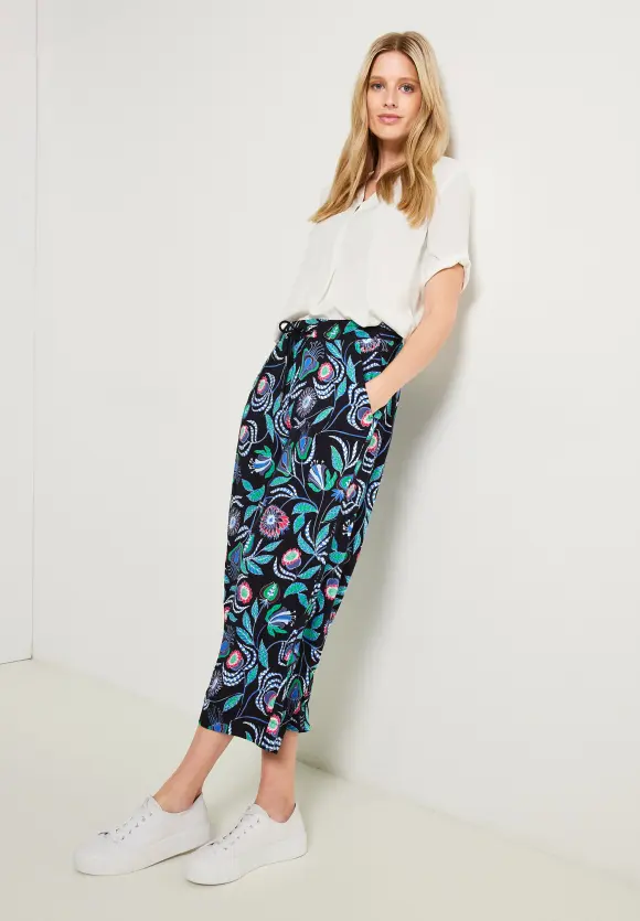 CECIL Casual Fit Printhose in 3/4