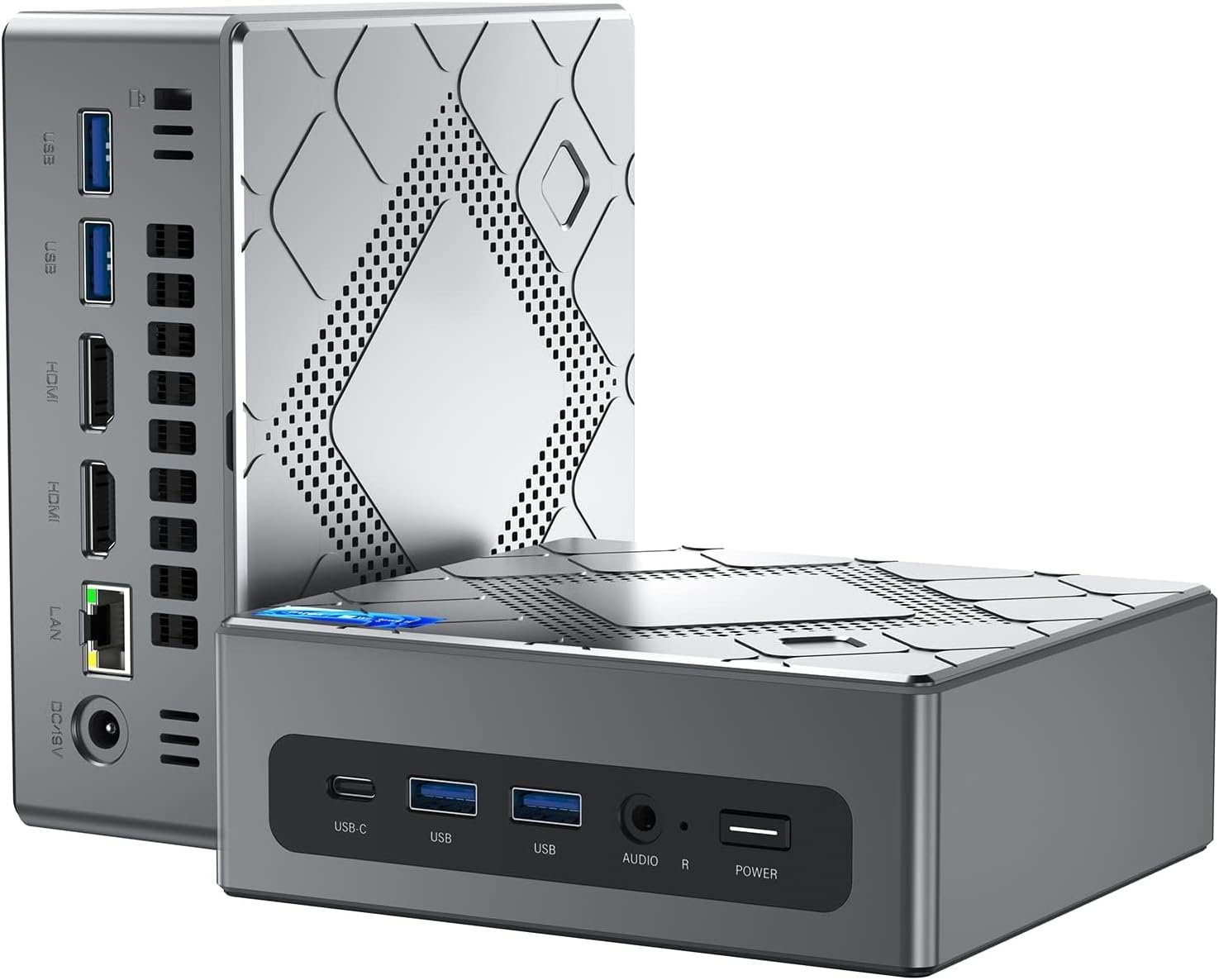 NiPoGi Mini-PC (Intel Intel Core i5 12450H, ‎Intel Iris Xe Graphics, 16 GB RAM, 512 GB SSD, Mikrocomputer Mini-Desktop Compute leiser Mini-PC klein kleiner PC)