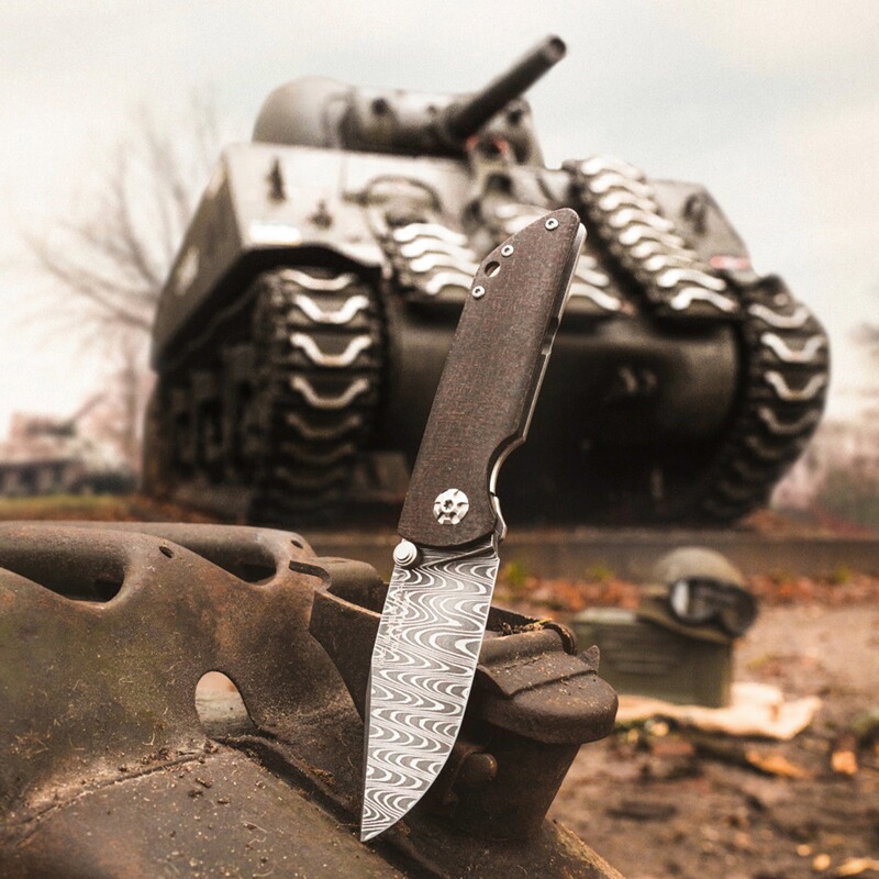 B&ouml;ker Taschenmesser M4 Sherman Damast