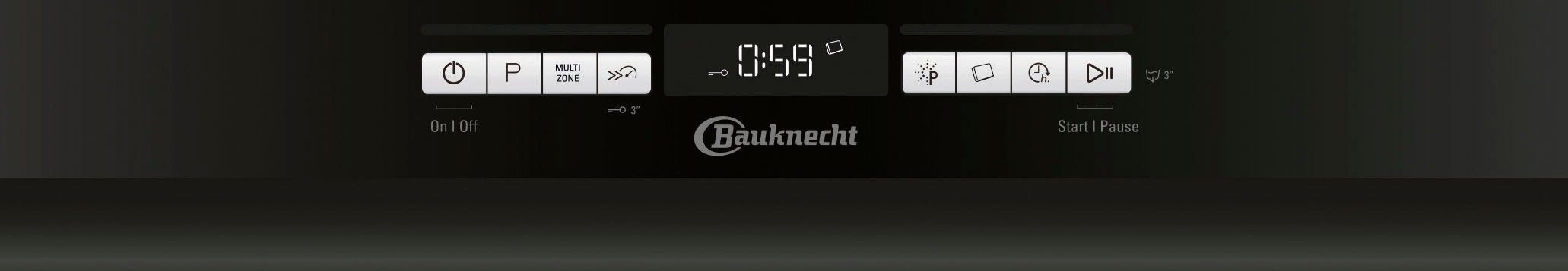 BAUKNECHT teilintegrierbarer Geschirrspüler, OBBO POWERCLEAN 6330, 14 Maßgedecke