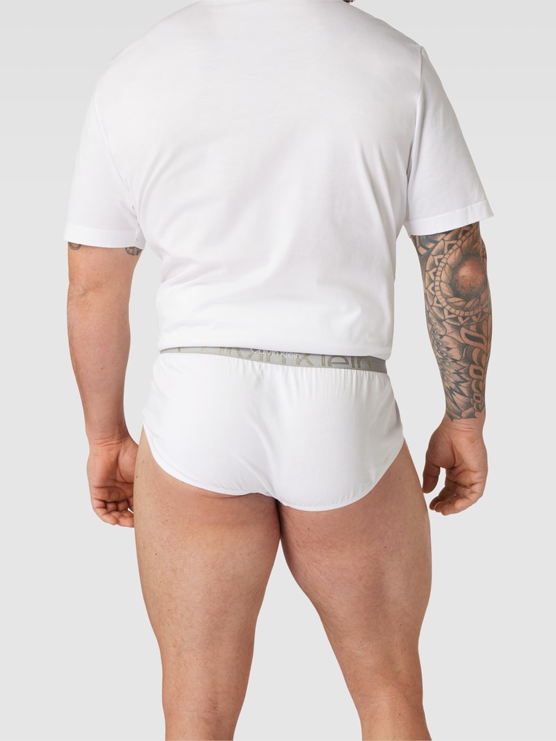 PLUS SIZE Slip mit mittelhohem Bund Modell 'HIP BRIEF' in weiß