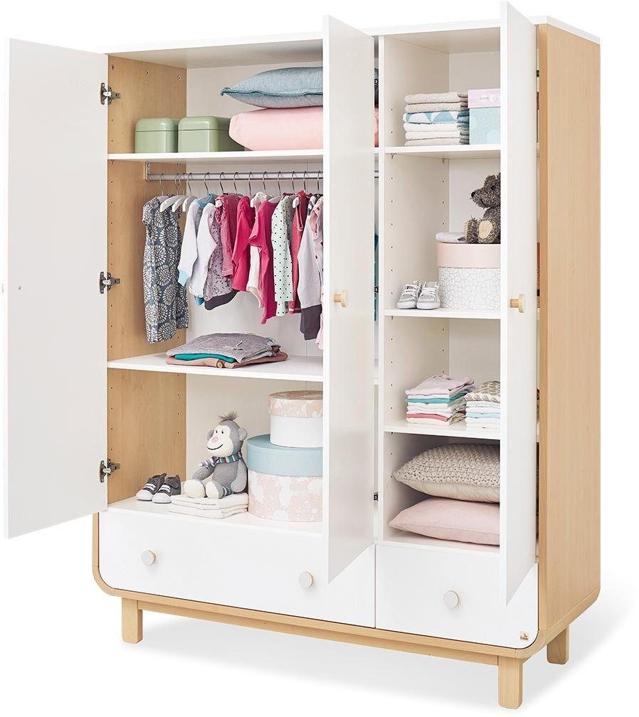 Pinolino® Kinderkleiderschrank Round 3-türig, groß; Made in Europe
