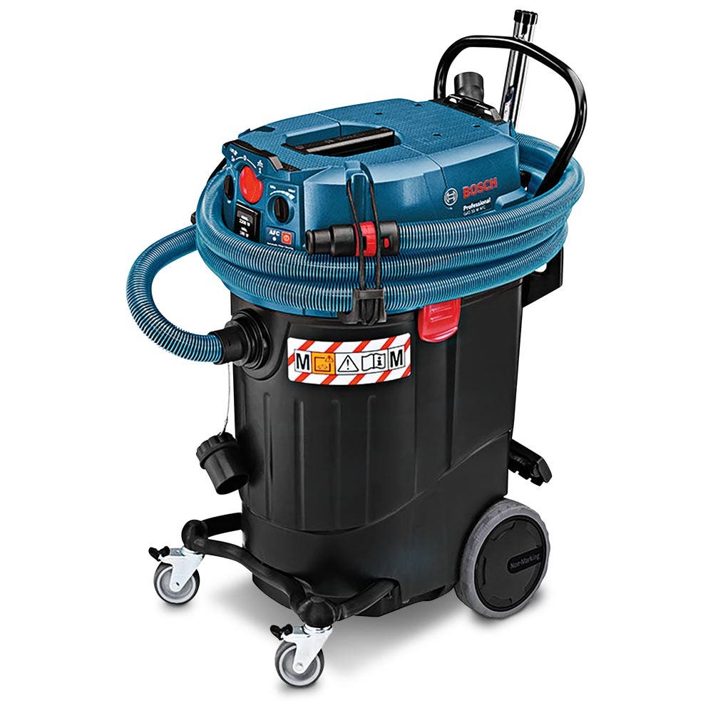 Aspirador industrial BOSCH 1380W 55L Classe M para uso em superfícies secas e úmidas GAS 55 M AFC 06019C3340