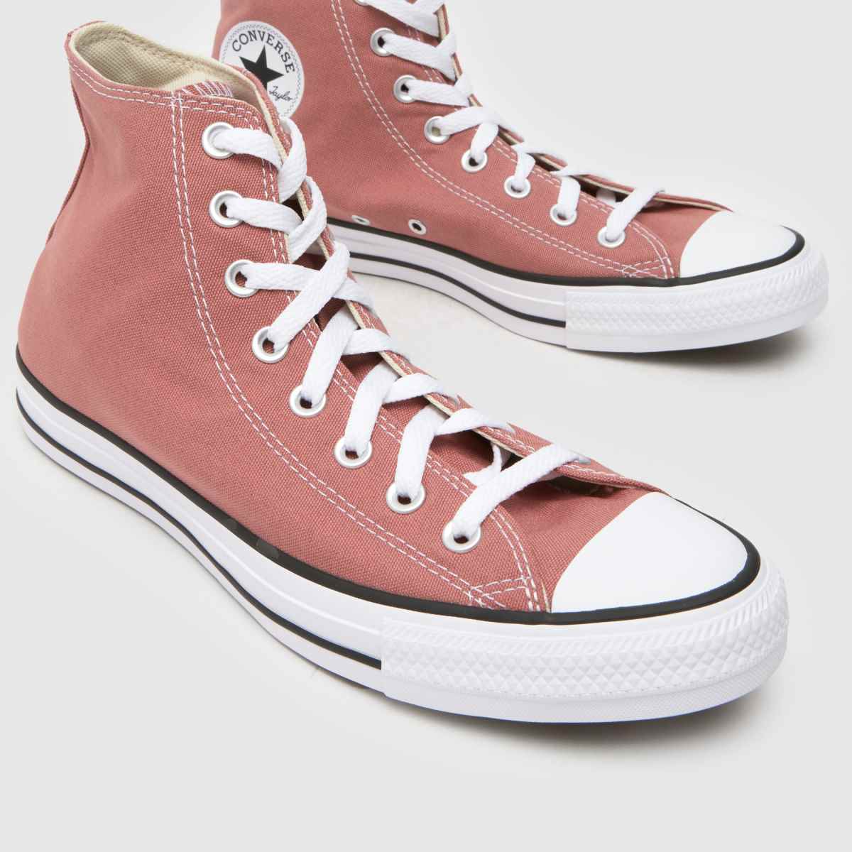 Converse – All Star – Rosa höga sneakers
