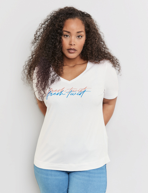 T-Shirt mit verziertem Letterprint