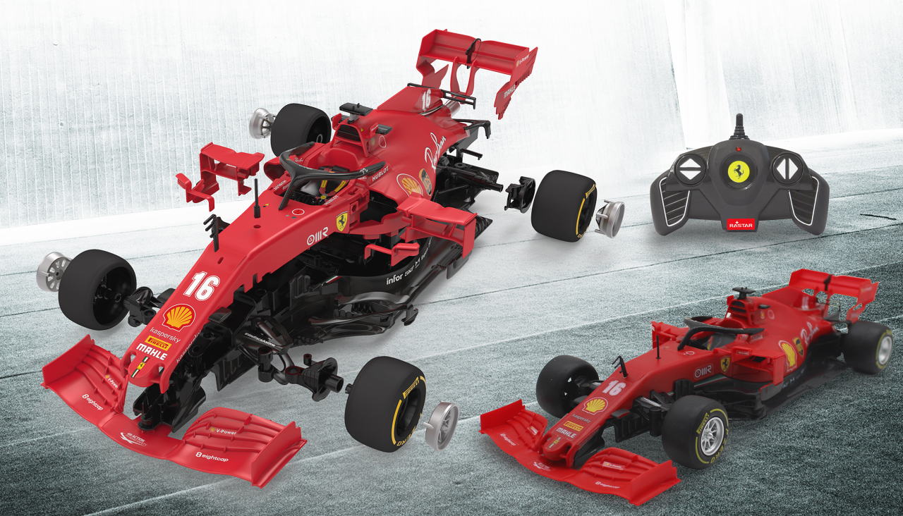 Jamara e.K. JAMARA-403007-Ferrari SF 1000 1:16 rot 2,4GHz Bausatz
