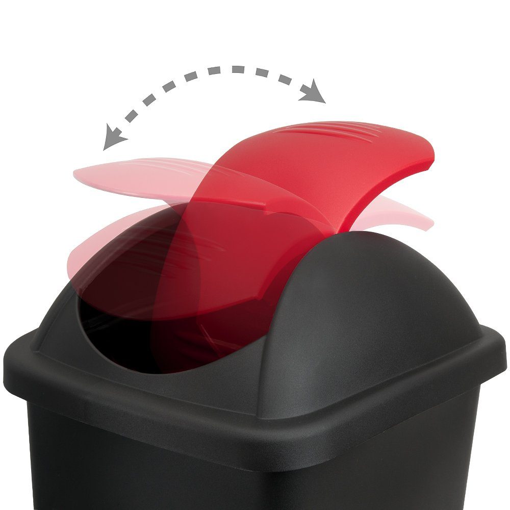 Stefanplast Mülleimer Push Can, 60 L Abfallbehälter 68x41x41cm Papierkorb Mülltrennung