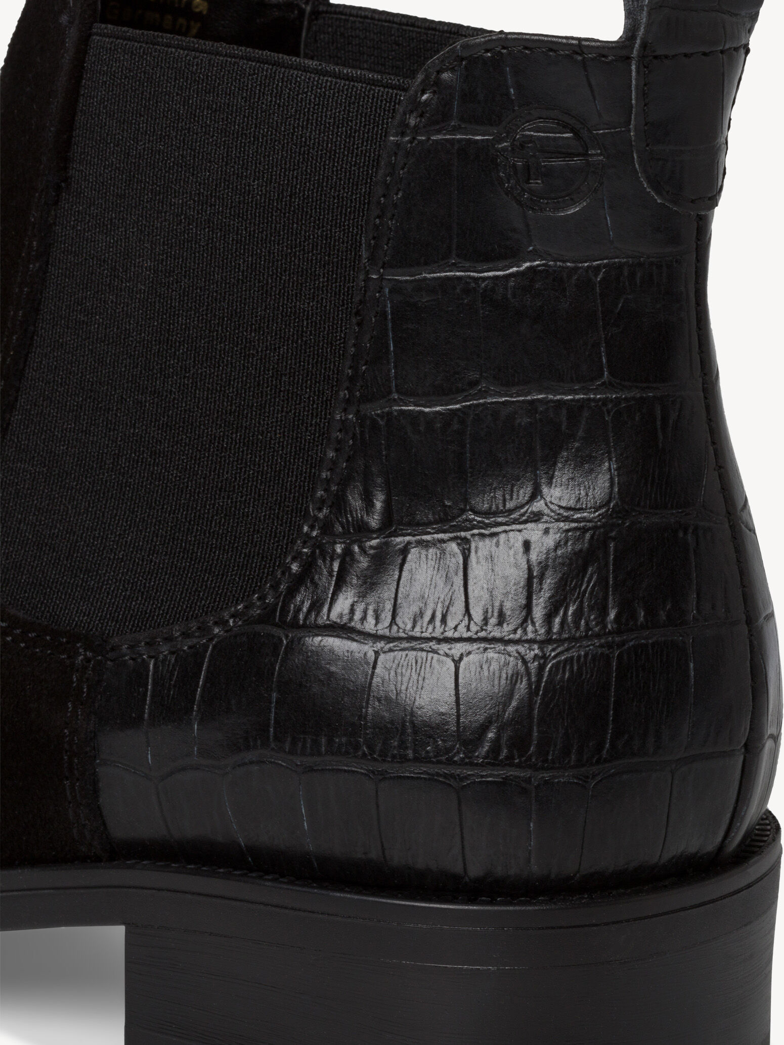 Bottine Chelsea en cuir - noir