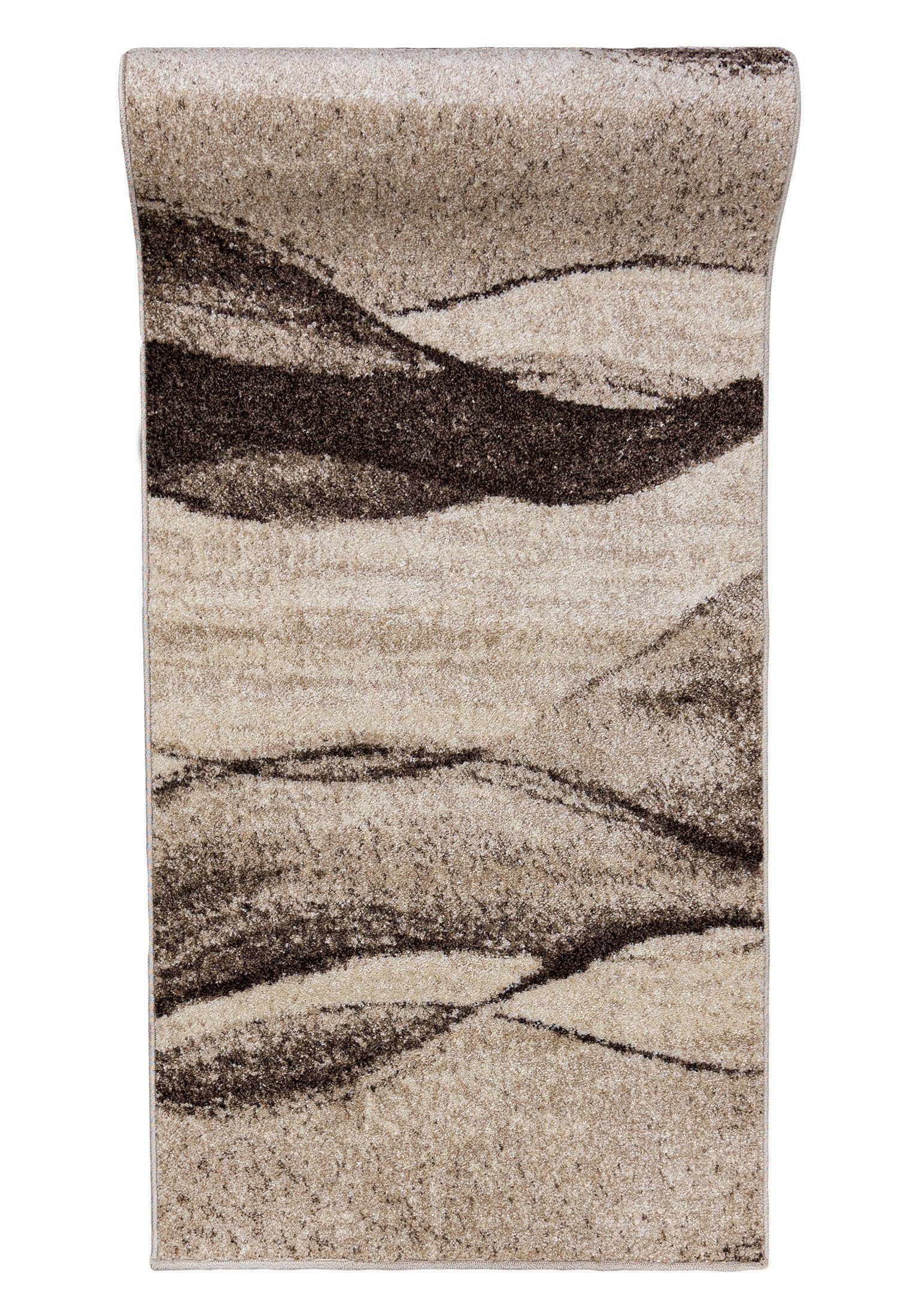 Läufer Läufer Flurläufer Modern für Vorzimmer, Küche - Beige, Mazovia, 70 x 125 cm, Kurzflor, Meterware, Höhe 10 mm, Kurzflor - niedrige Florhöhe