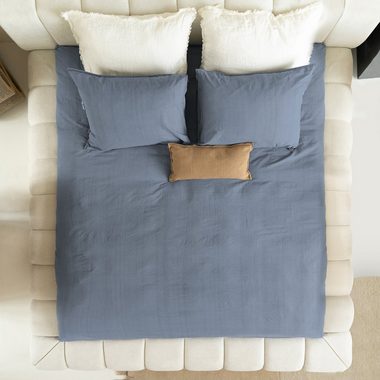 Bettwäsche Denim Stone Washed Bettbezug & Kissenbezüge, Sitheim-Europe, Baumwolle, 2 teilig, 100% Baumwolle