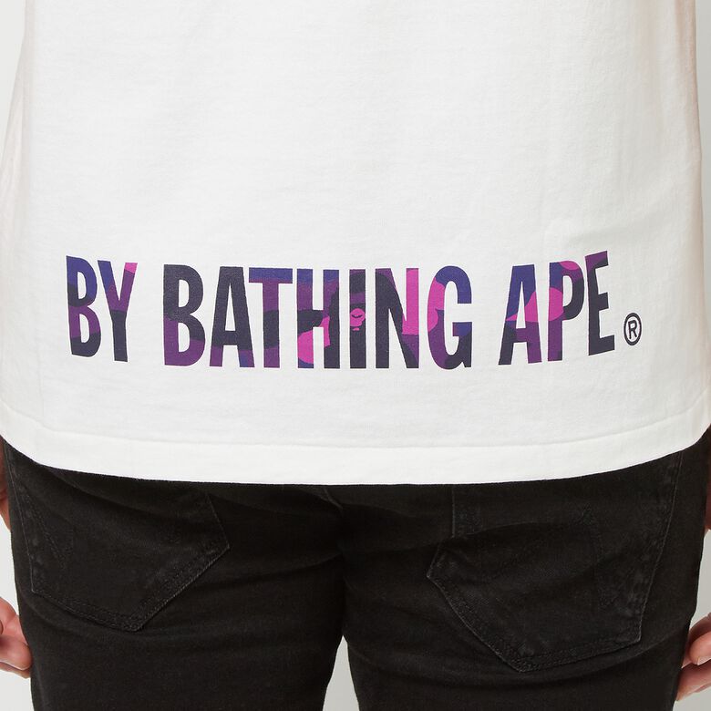 A Bathing Ape Color Camo Ape Face Tee white purple