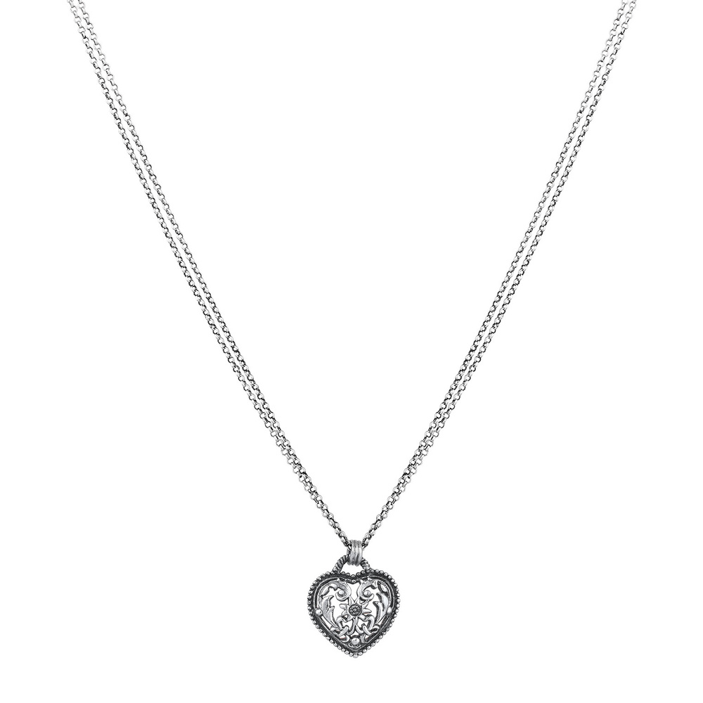 Elli Elli Collier Femmes pendentif coeur Edelweiss Dirndl en argent sterling 925 Bijoux