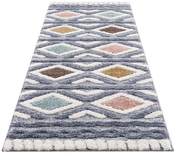 Hochflor-Läufer Focus 3382, Carpet City, rechteckig, Höhe: 20 mm, Boho-Teppich, besonders weich, Hoch Tief Struktur, Wohnzimmer