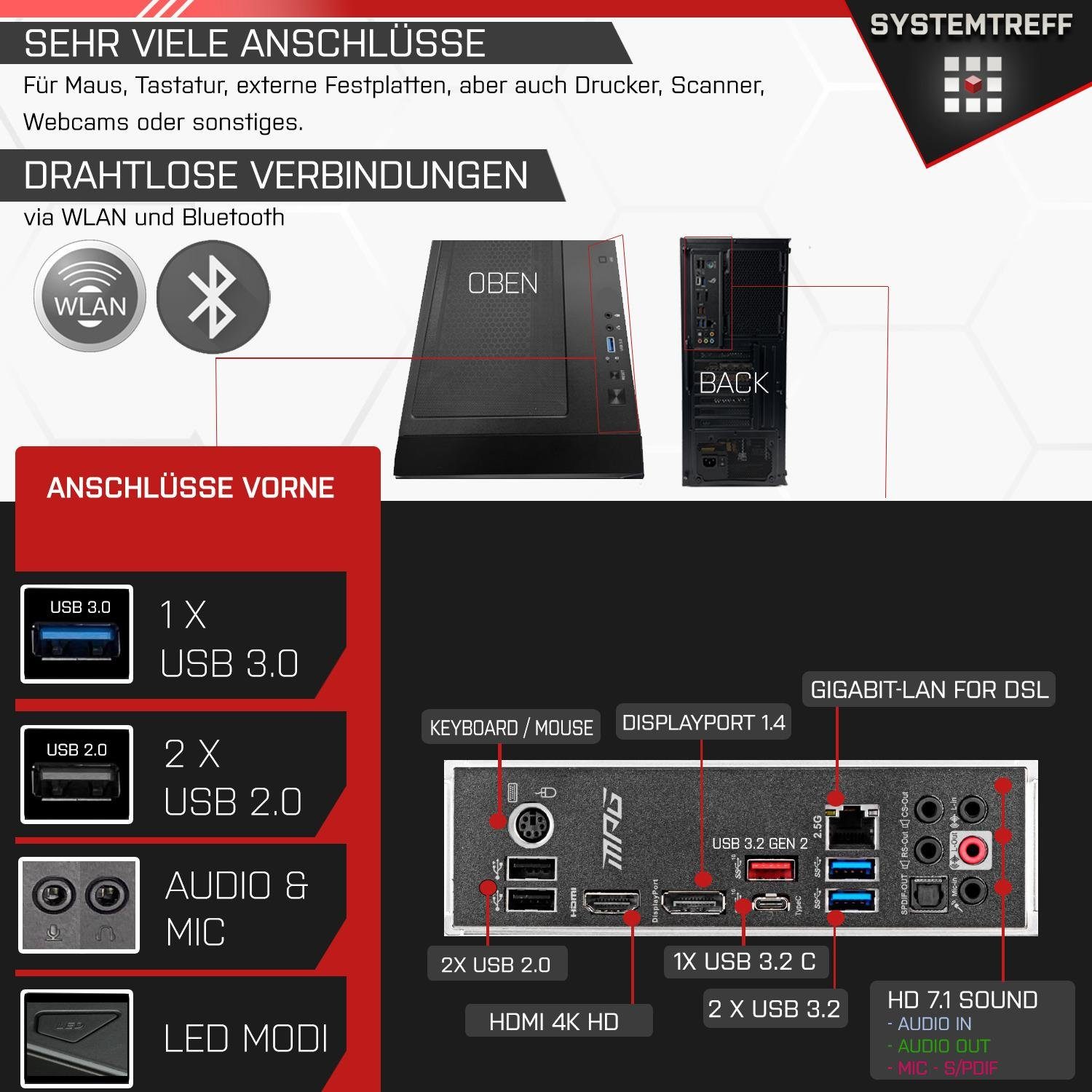 SYSTEMTREFF Gaming-PC-Komplettsystem (27