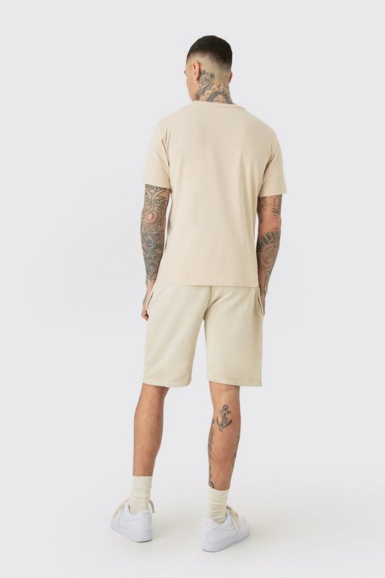 Tall Oversized Dream Worldwide Shorts In Sand