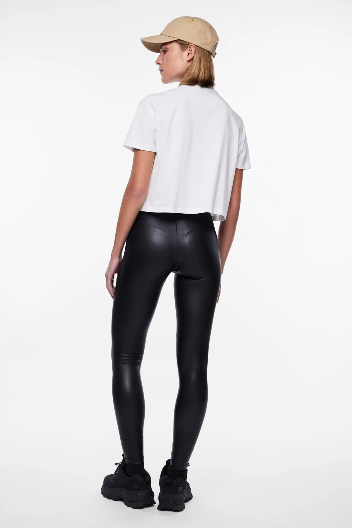 PIECES  Leggings - Schwarz - Mittlerer Bund