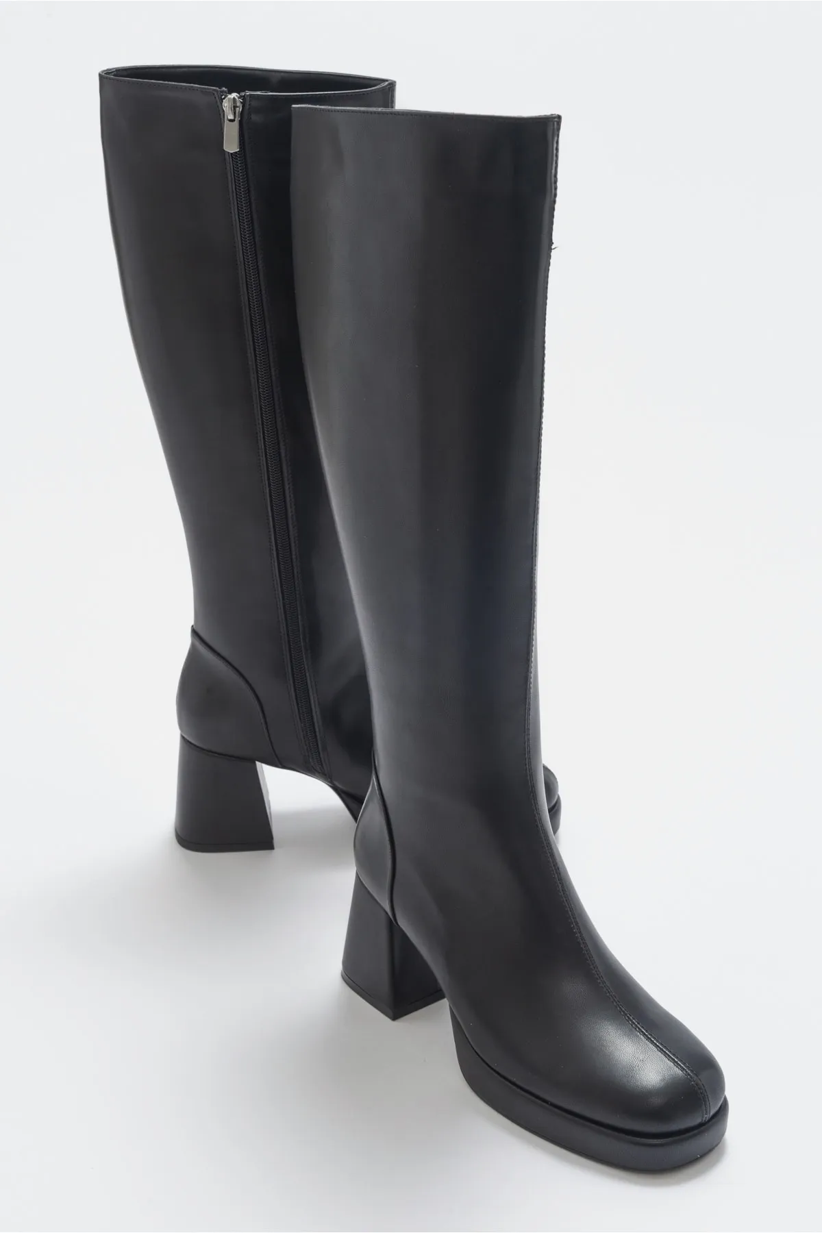 LuviShoes  Noote Black Skin Damenstiefel