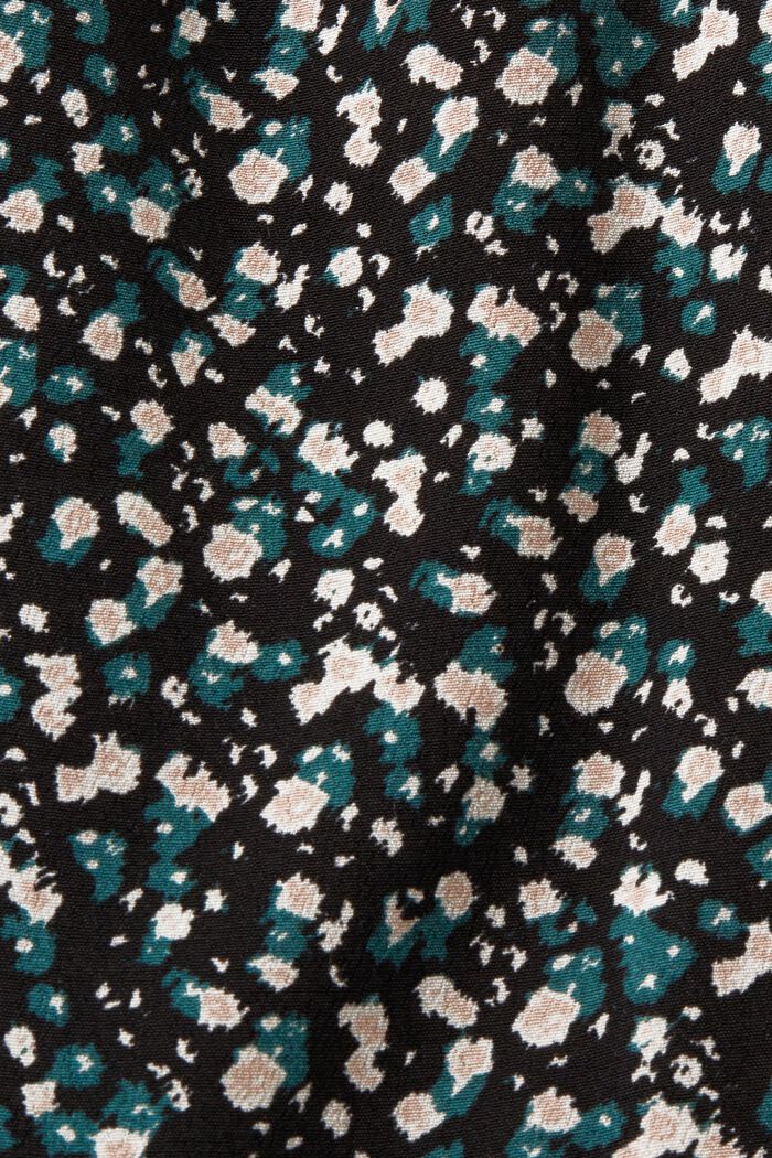 Gemusterte Bluse mit V-Ausschnitt