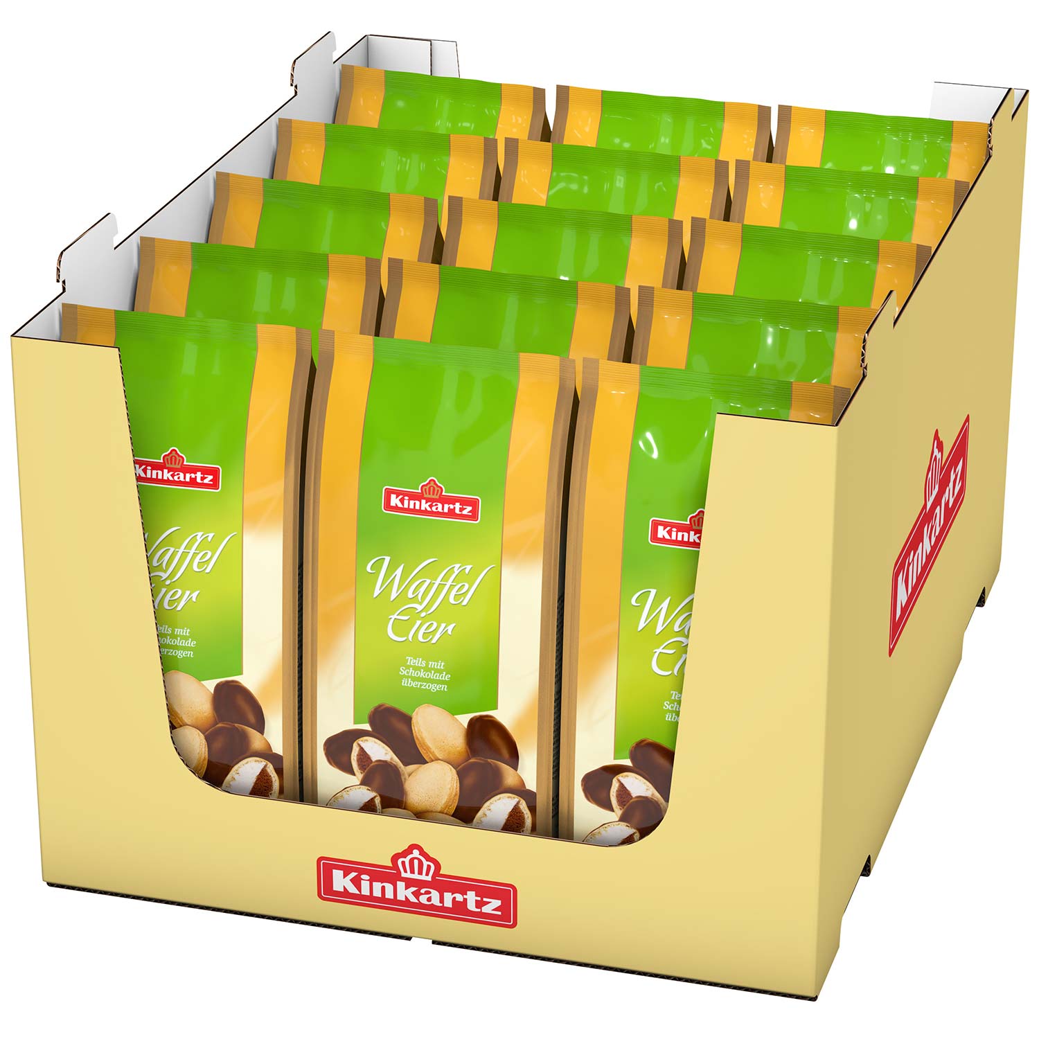 Kinkartz Waffeleier teilschokoliert 250g