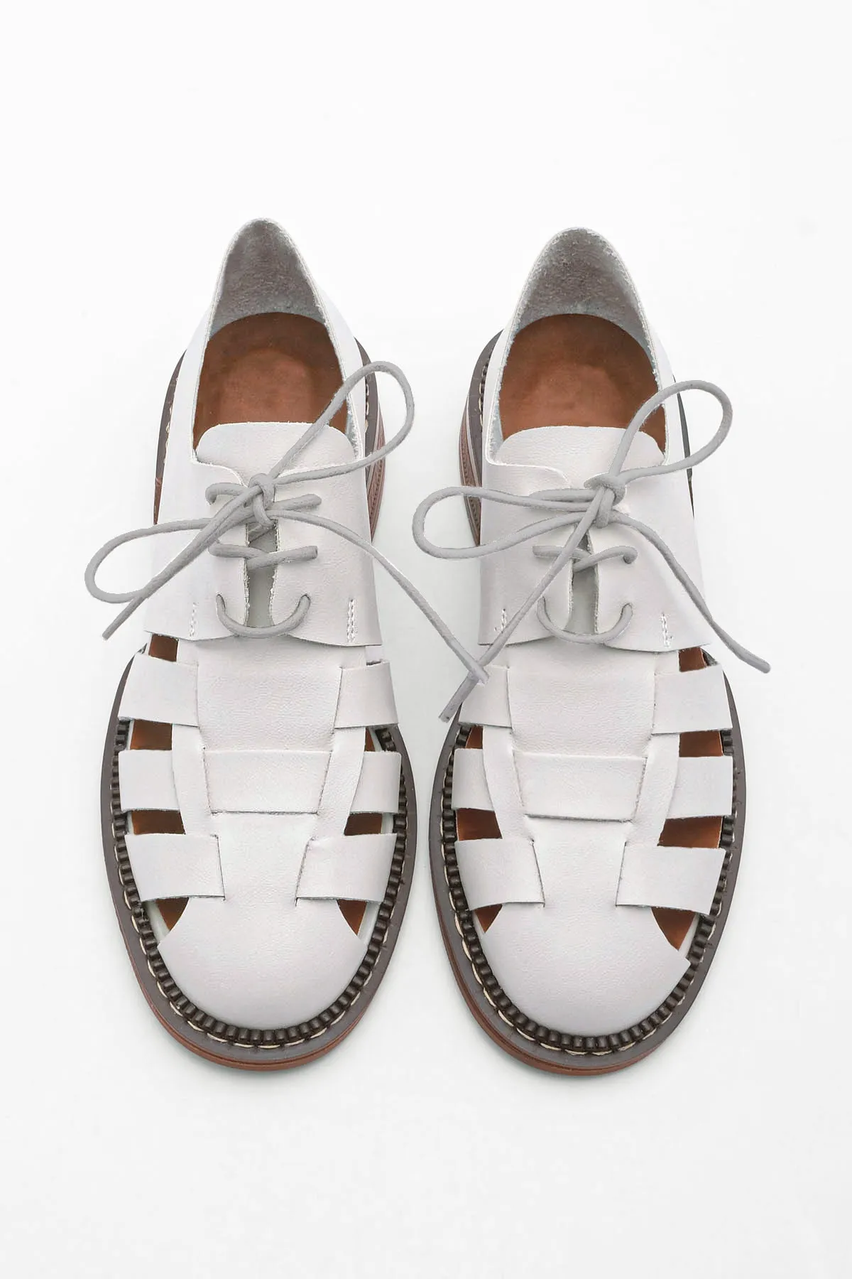 Marjin  Damen Oxford-Schuhe Low-Cut-Freizeitschuhe Fice grau